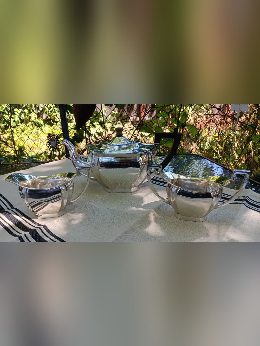 Vintage 1891 Dutchess Plate Silver Tea Service By Bird & Co/Bird & Blake
